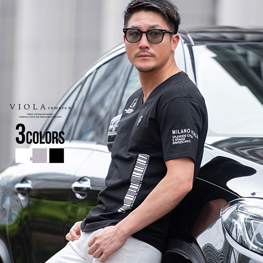 VIOLA Tシャツ メンズ ブランド おしゃれ 半袖 Vネック