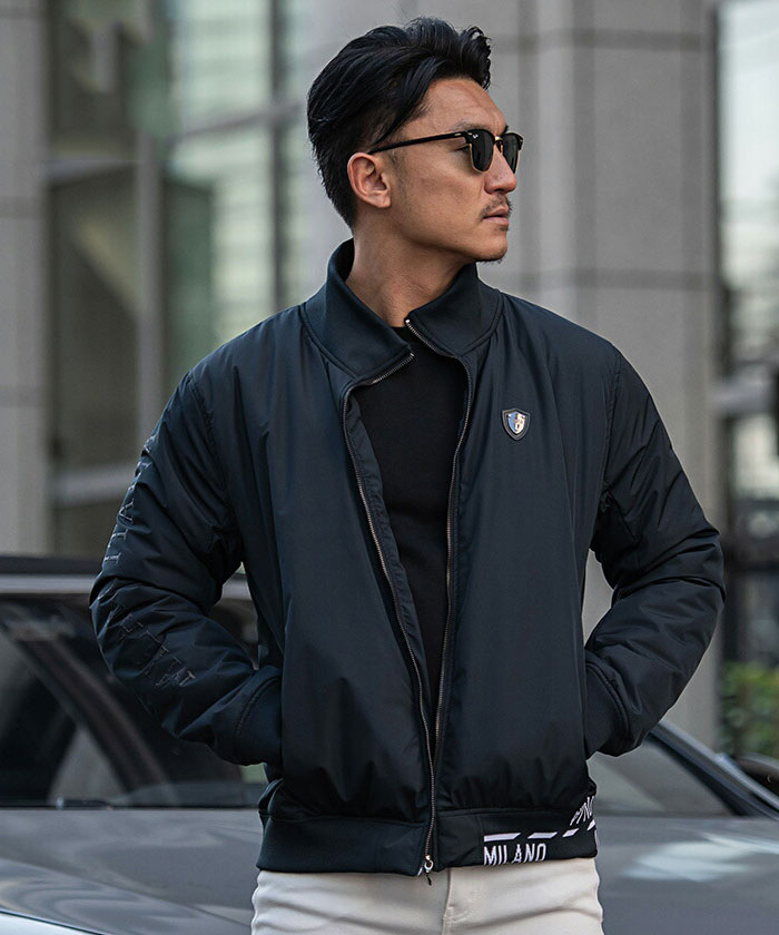 VIOLA ブルゾン メンズ ジャケット ジップアップ ジャガード プリント