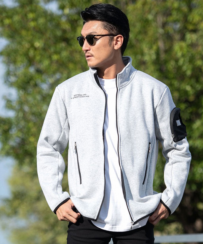 VIOLA ブルゾン メンズ ジャージ 長袖 上着 裏起毛 おしゃれ ヴィオラ