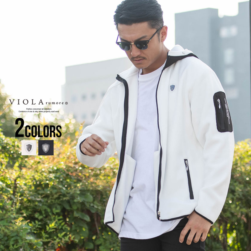 VIOLA パーカー メンズ 長袖 ボア フリース ブルゾン ジップアップ