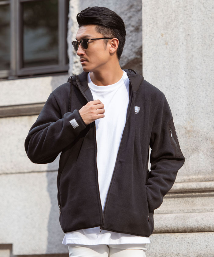 VIOLA パーカー メンズ 長袖 ボア フリース ブルゾン ジップアップ