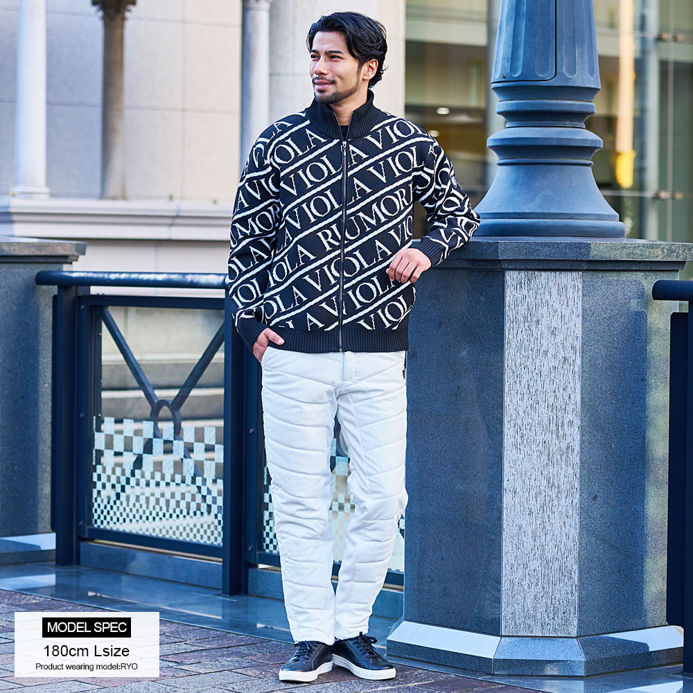 VIOLA パンツ メンズ セットアップ可 ゴルフ ブランド PU ダウン 細身