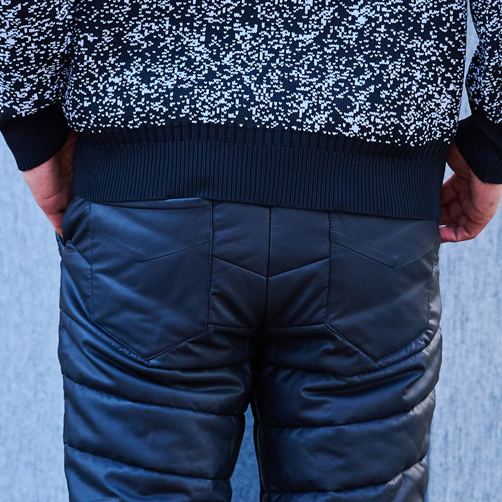 VIOLA パンツ メンズ セットアップ可 ゴルフ ブランド PU ダウン 細身