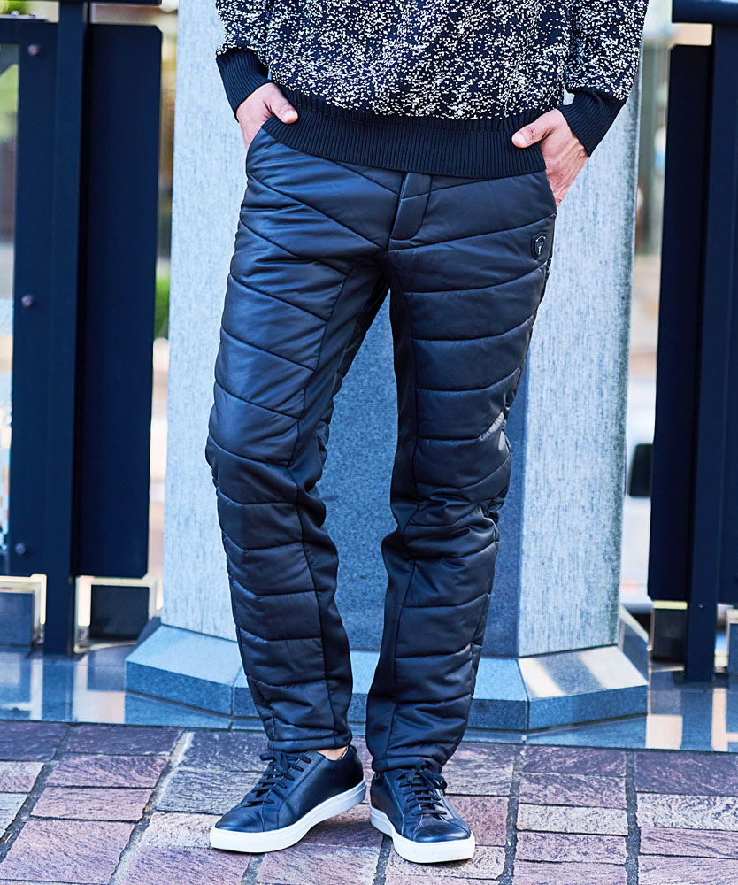 VIOLA パンツ メンズ セットアップ可 ゴルフ ブランド PU ダウン 細身