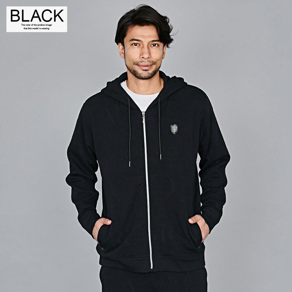 セール価格 SALE ジップパーカー メンズ ジップ パーカー 長袖 総柄 ジャガード ジップアップ ロゴ セットアップ可 ゴルフ ホワイト ブラック 黒 M L XL ヴィオラ ビオラ 大人 ミラノ スポーツ 20代 30代 40代 ユニセックス 男性 男 服 秋 冬 秋冬 秋服 ファッション [Y52128] VIOLA ジップパーカー メンズ 長袖 総柄 ジャガード セットアップ可