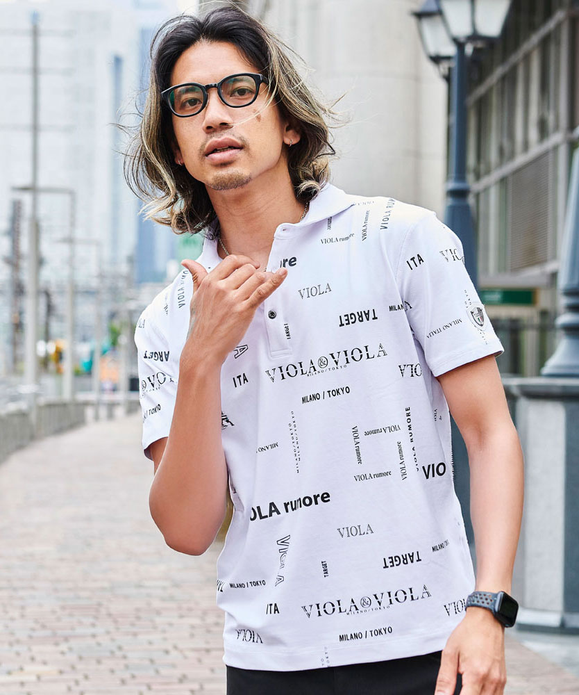 【オフホワイト（15）】【WEB限定】ポロ襟フォルムプルオーバー 半袖 オーバーサイズド ポロシャツ Vertical Logo オフホワイト