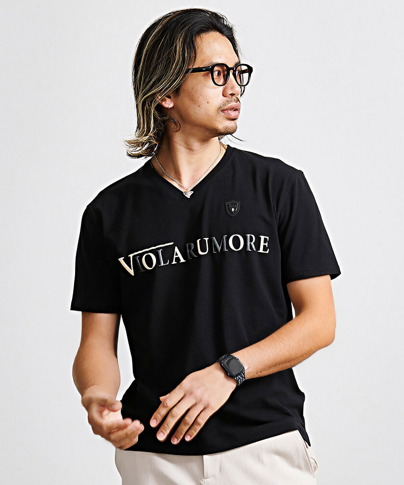 VIOLA Tシャツ メンズ 半袖 ブランド イタリアンカジュアル Vネック