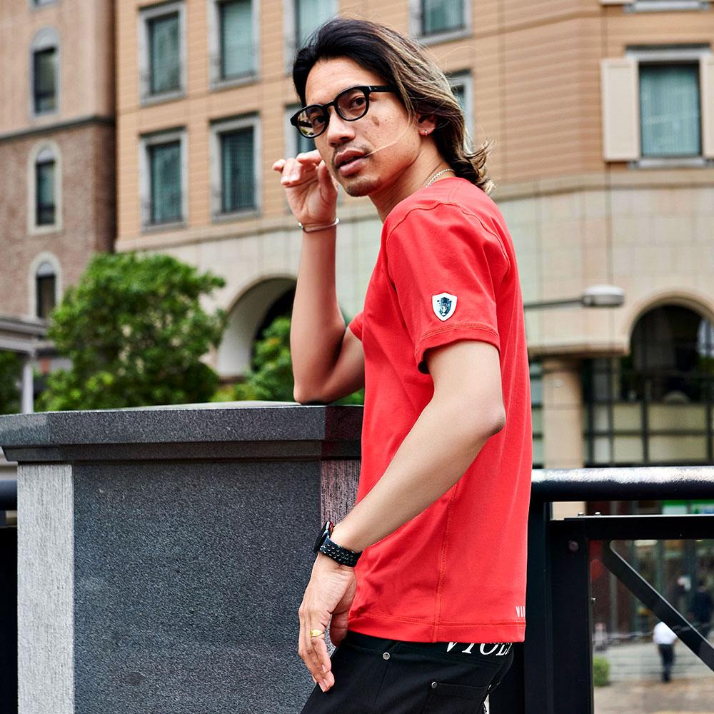 VIOLA Tシャツ メンズ 半袖 ブランド ヴィオラ 綿 Vネック ジェル