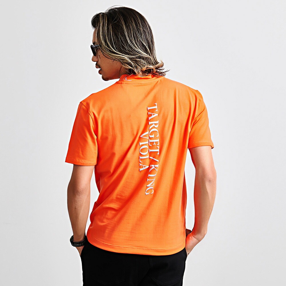 VIOLA Tシャツ メンズ 半袖 ブランド インナー モックネック ロゴ