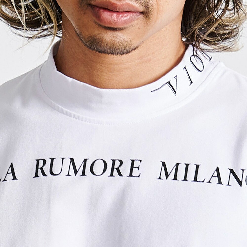 VIOLA Tシャツ メンズ 半袖 ブランド インナー モックネック ロゴ