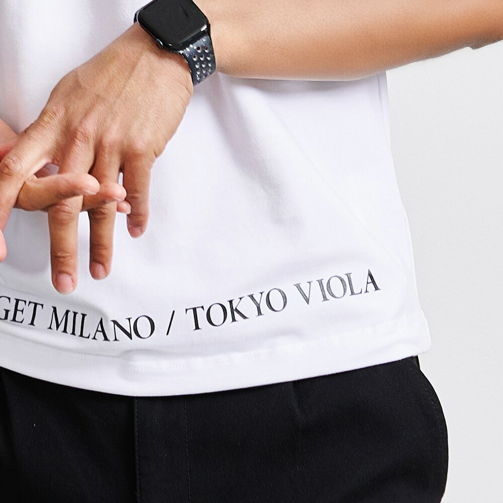 VIOLA Tシャツ メンズ 半袖 ブランド インナー モックネック ロゴ