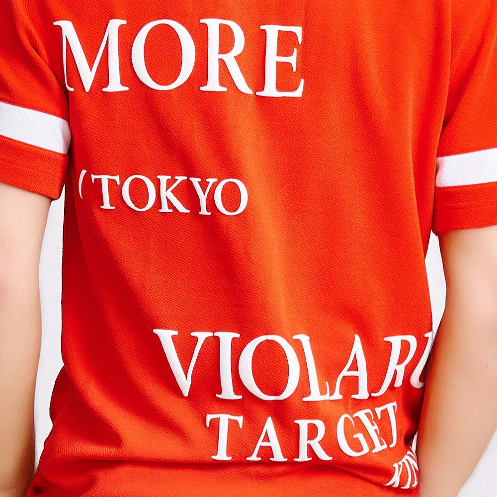 VIOLA Tシャツ メンズ 半袖 ブランド ワッフル サーマル 発砲プリント