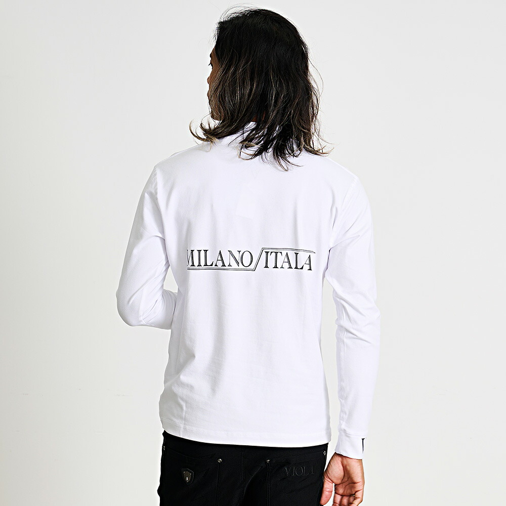 VIOLA ロンT メンズ 長袖 Tシャツ ロゴ バックプリント エンブレム