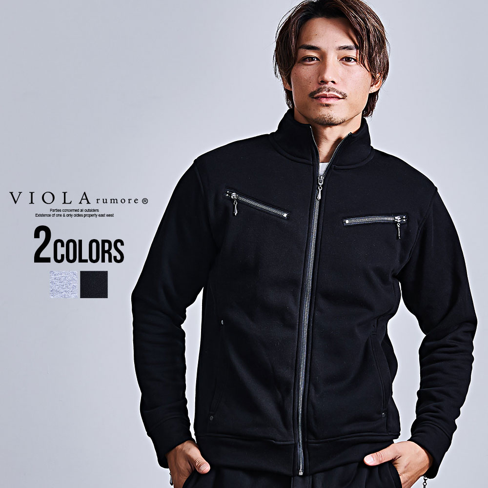 VIOLA ジャケット メンズ フリース スウェット ブルゾン 裏起毛 ジップ 