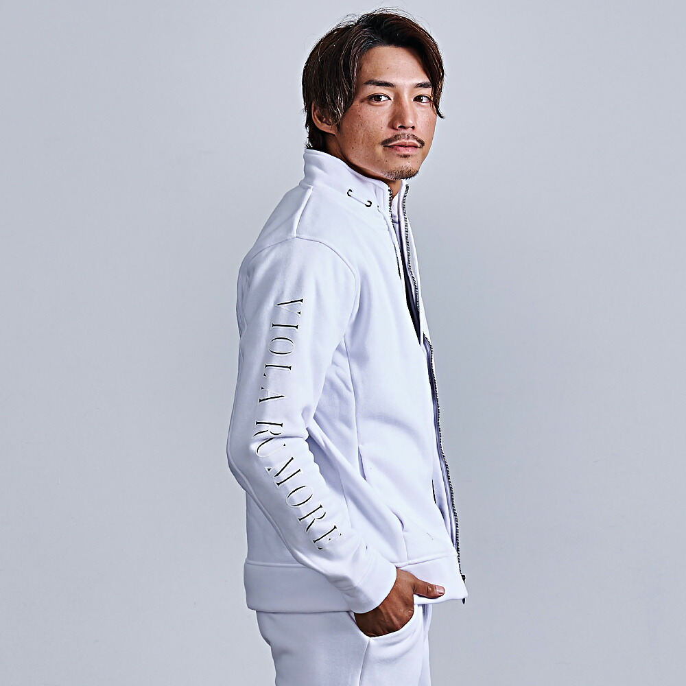 VIOLA ジップジャケット メンズ フリース 起毛 ジャージ エンブレム