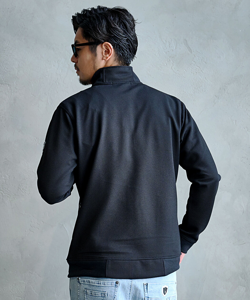 ロゴパターン ジップアップジャージ上 VIOLA ジャージ メンズ ヴィオラ ブルゾン ジップジャケット 立ち襟