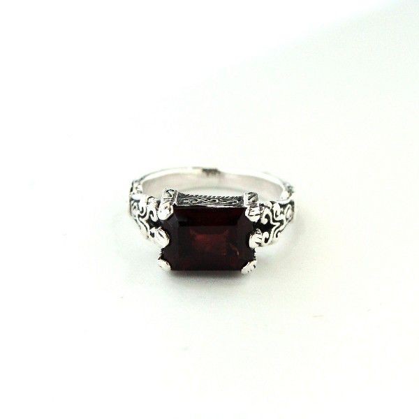 ZOCALO レッドクオーツ ガーネット シルバー950 ソカロ 現行品 ZOCALO（ソカロ） イスラミック・スクエア・リングS・ガーネット
