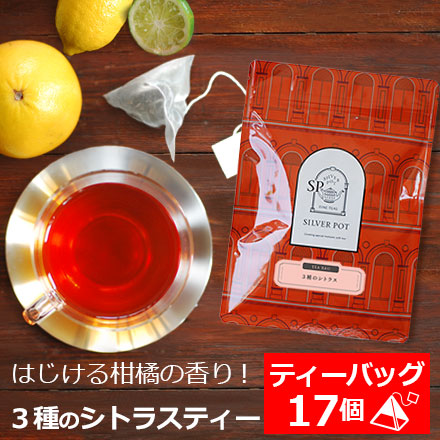 紅茶 ティーバッグ 17個入 お徳用パック ３種のシトラスティー / フレーバーティー