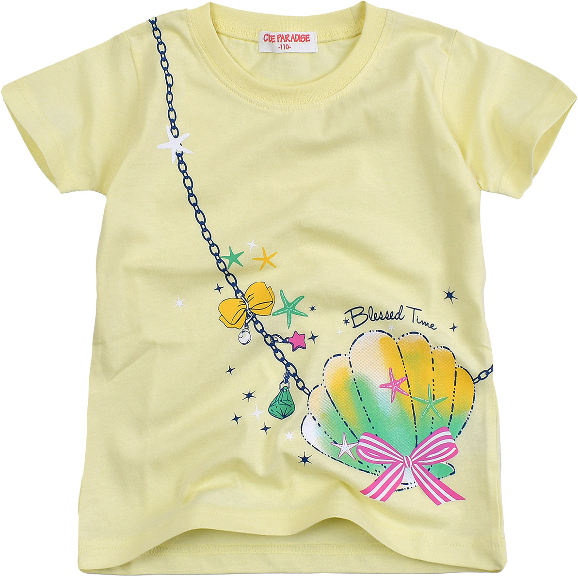 CUTE PARADISE 半袖 Tシャツ プリント シャツ ティーシャツ キッズ 女の子 110 120 130 綿100% かわいい フリル袖 普通袖 トップス 半袖シャツ 半袖Tシャツ｜sime-fabric｜08