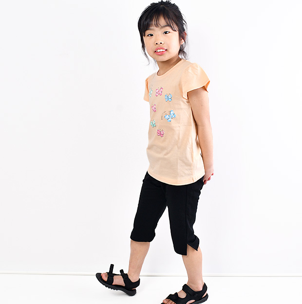 CUTE PARADISE 半袖 Tシャツ プリント シャツ ティーシャツ キッズ 女の子 110 120 130 綿100% かわいい フリル袖 普通袖 トップス 半袖シャツ 半袖Tシャツ｜sime-fabric｜15