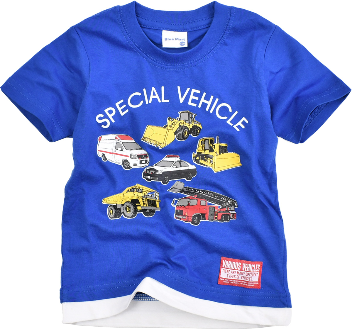 BlueMart ブルーマート 半袖 Tシャツ プリント シャツ プリントtシャツ 子ども キッズ 男の子 ボーイズ 車 働く車 恐竜 綿100% かっこいい トップス 子供服｜sime-fabric｜12