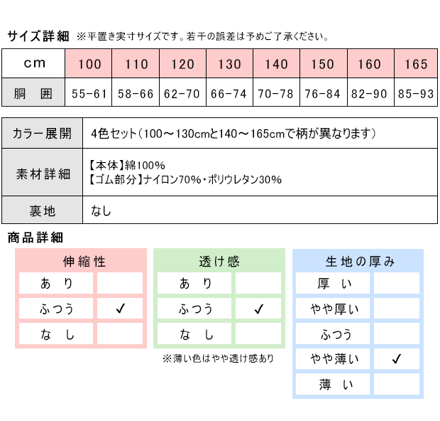 ガールズ ショーツ ４枚組 セット パンツ 下着 綿 コットン 子供 女の子 100 110 120 130 140 150 160 165 ホワイト  ピンク レッド ピンク イエロー ブルー