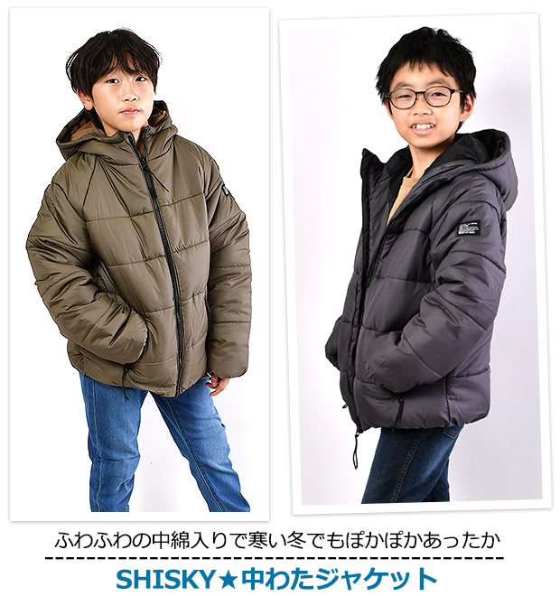 爆買 SHISKY シスキー 中綿 ジャケット フード付き 襟付き アウター