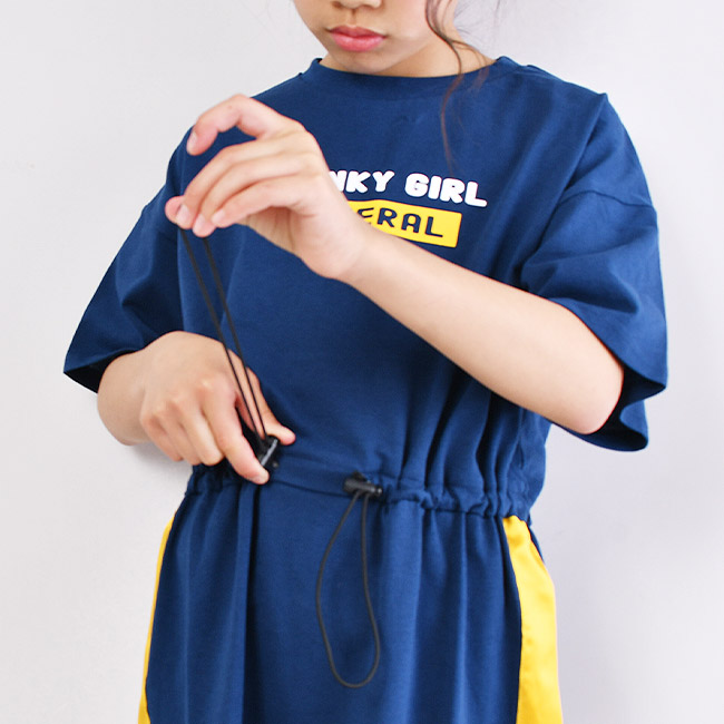 SPUNKYGIRL ワンピース キッズ 夏 半袖ワンピース ウエストゴム 女の子