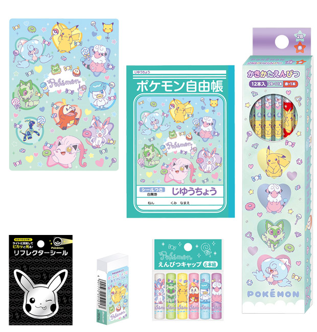 Pokemon（ポケモン） ポケットモンスター ショウワノート 文房具 6点