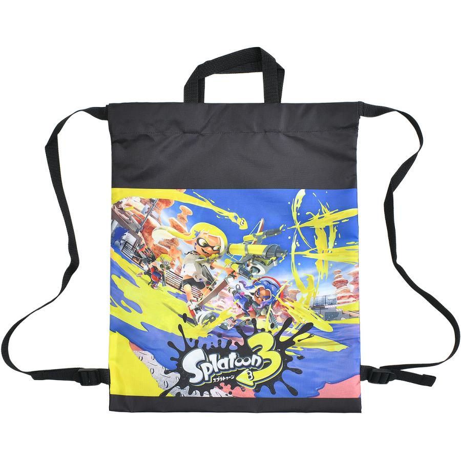 ナップサック 巾着バッグ レッスンバッグ 任天堂 ニンテンドウ スプラトゥーン マリオ スーパーマリオ ゲーム ブラック ブルー 男の子不可 :spt-954-mbs-864a:シメファブリック 通販 スーパーマリオ ナップサック 巾着