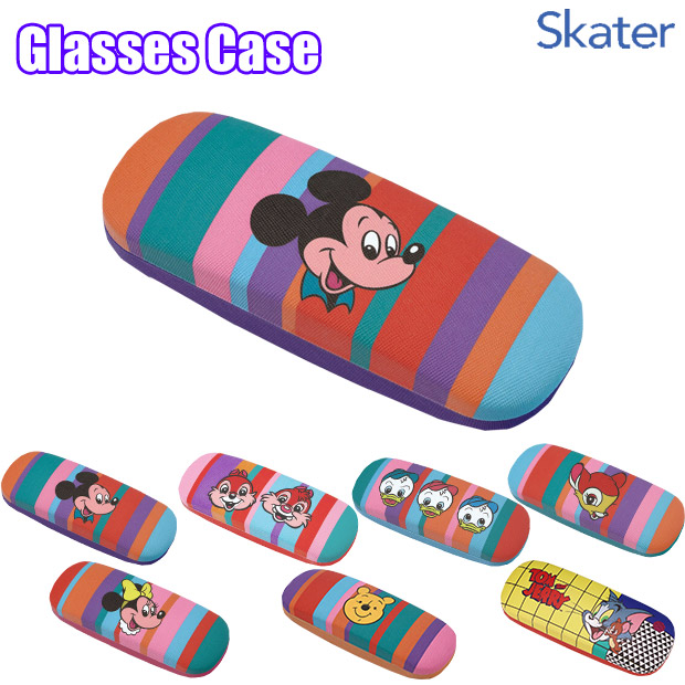 SKATER スケーター メガネケース 大人 かわいい ディズニー キャラクター 眼鏡ケース ハード めがねケース 可愛い 老眼鏡 ハード ケース  ミッキー ミニー バンビ