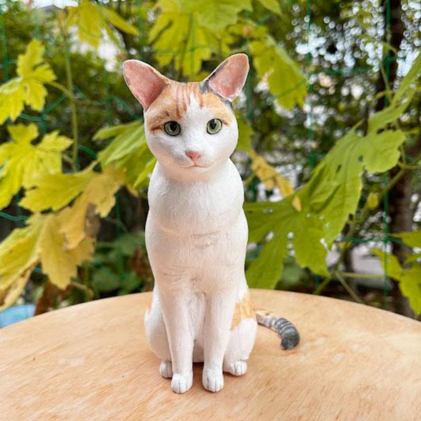 愛猫モニュメント　フルオーダーメイド　オーナーズグッズ　ペットフィギュア　Lサイズ　 ペット メモリアル ペットロス 置物　ニャンコ　CAT