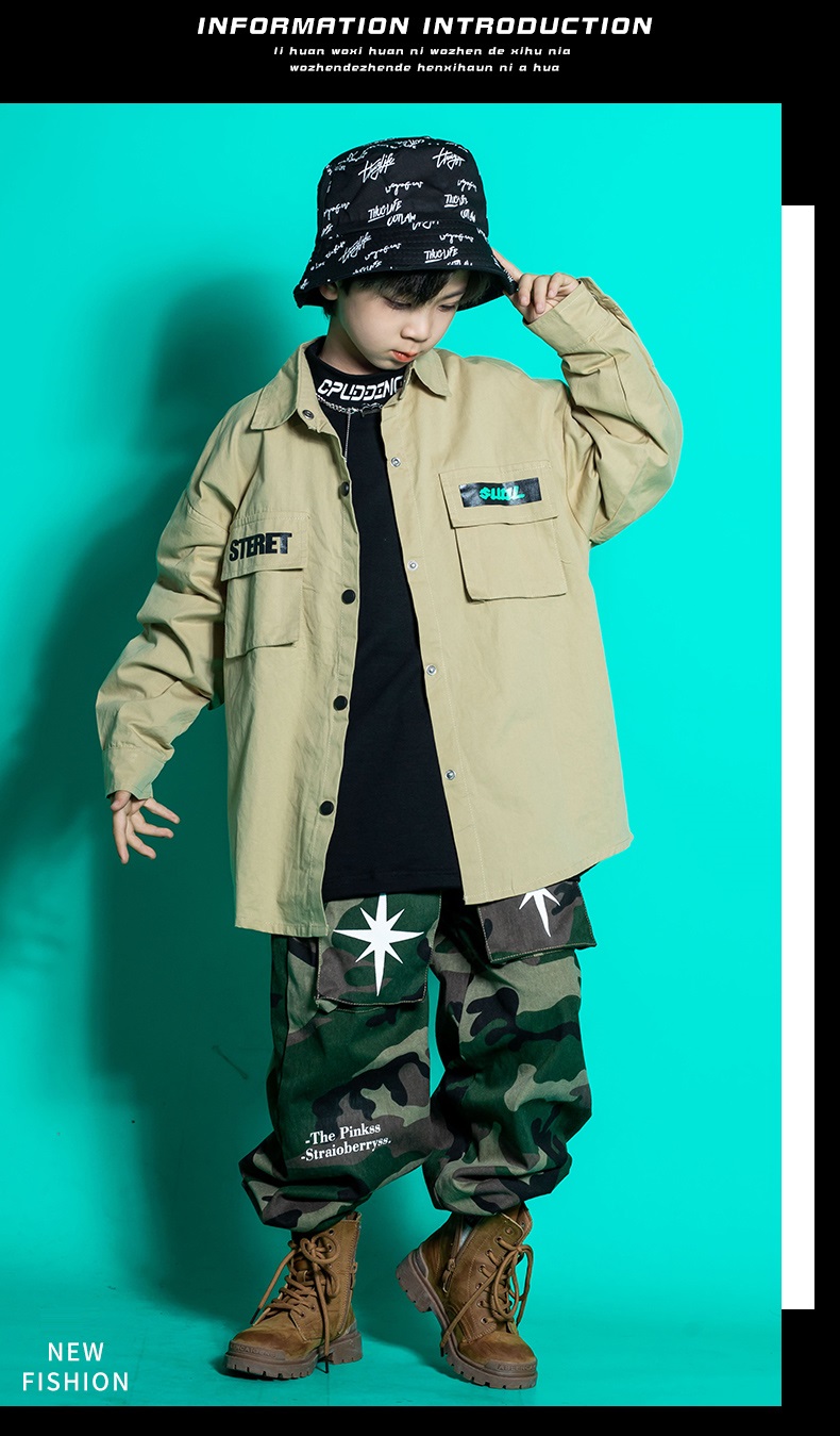 キッズダンス衣装 セットアップ ヒップホップ ファッション ミリタリー