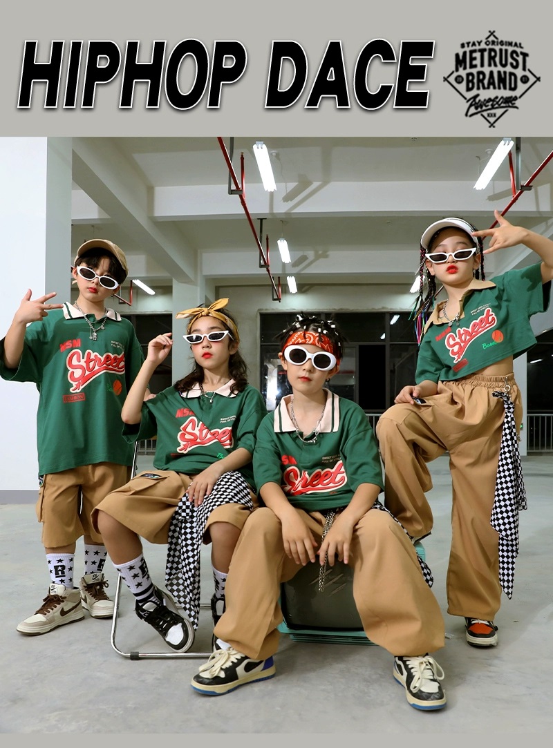 ヒップホップ 衣装 キッズダンス衣装 セットアップ 韓国 子供ダンス服