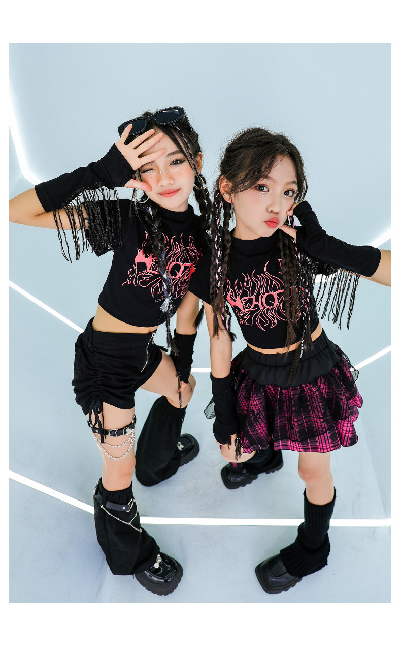 キッズダンス衣装 セットアップ ガールズ ヒップホップ チアダンス
