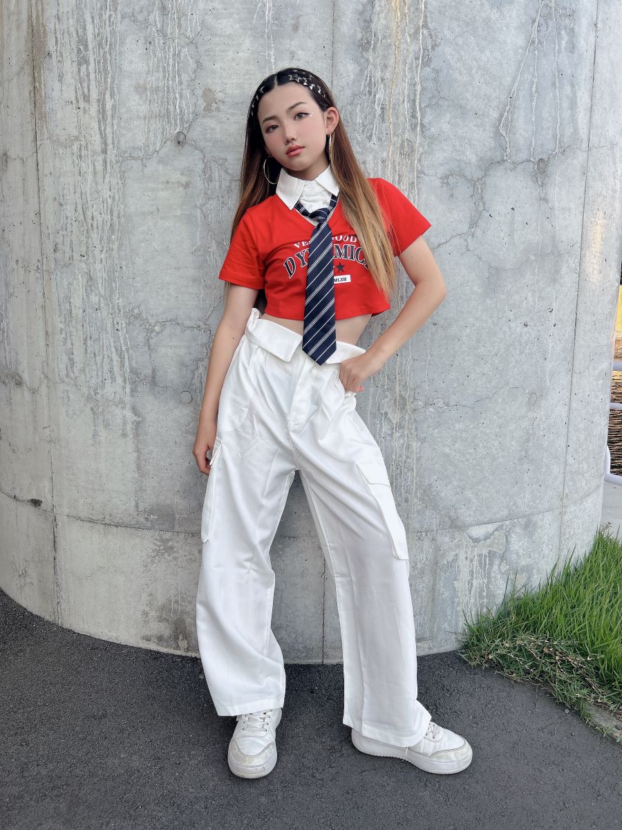 キッズダンス衣装 セットアップ ガールズ ヒップホップ 衣装 K-POP