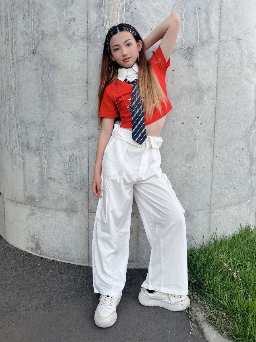 キッズダンス衣装 セットアップ ガールズ ヒップホップ 衣装 K-POP