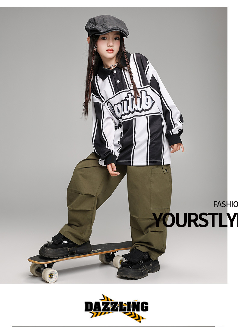 ヒップホップ 衣装 セットアップ K-POP 韓国 子供ダンス服 派手 ダンス
