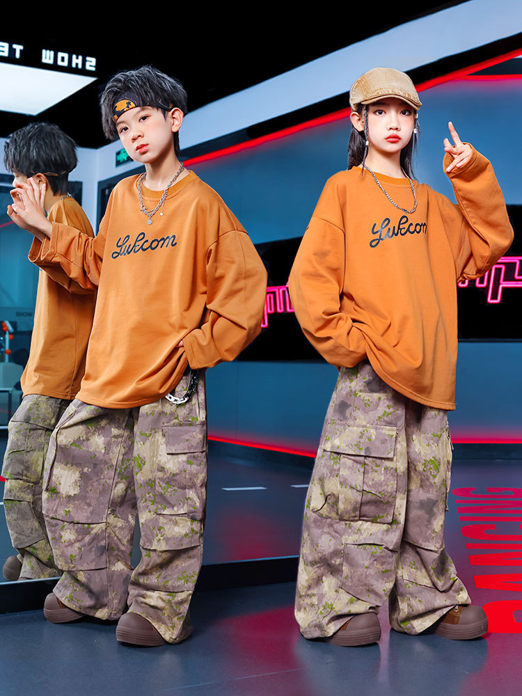 ヒップホップ 衣装 迷彩 ダンス衣装 キッズ セットアップ 男の子