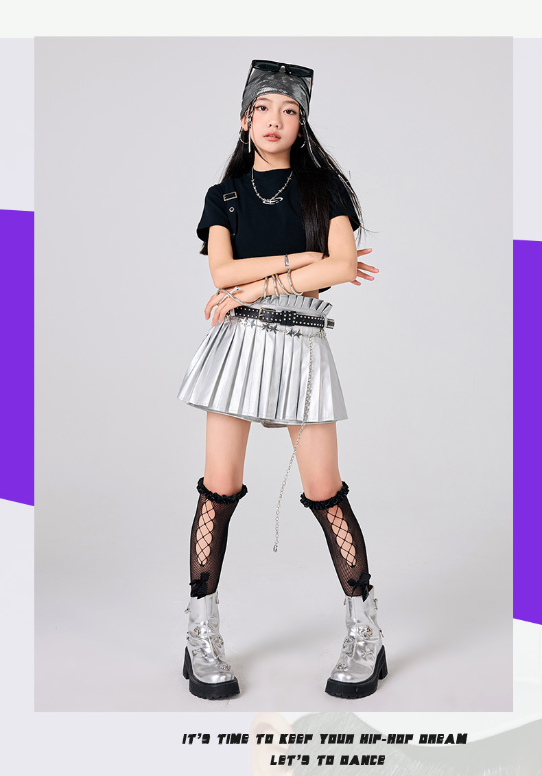 キッズダンス衣装 セットアップ ガールズ ヒップホップ 衣装 K-POP