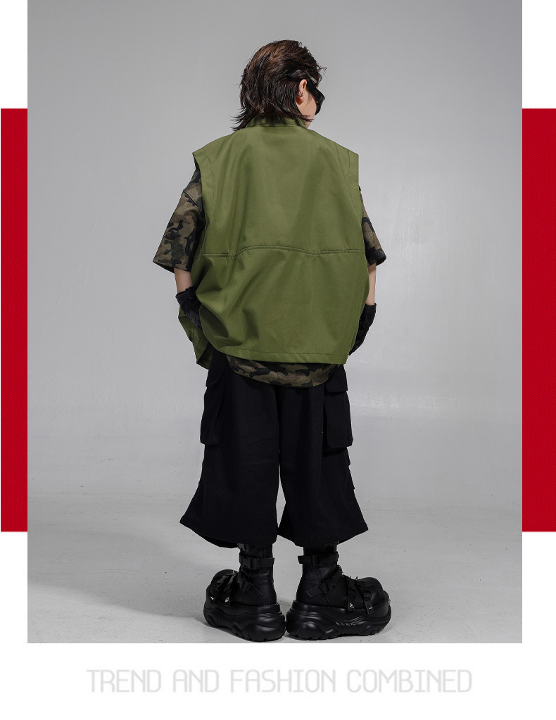 ヒップホップ ダンス衣装 セットアップ ミリタリー Tシャツ
