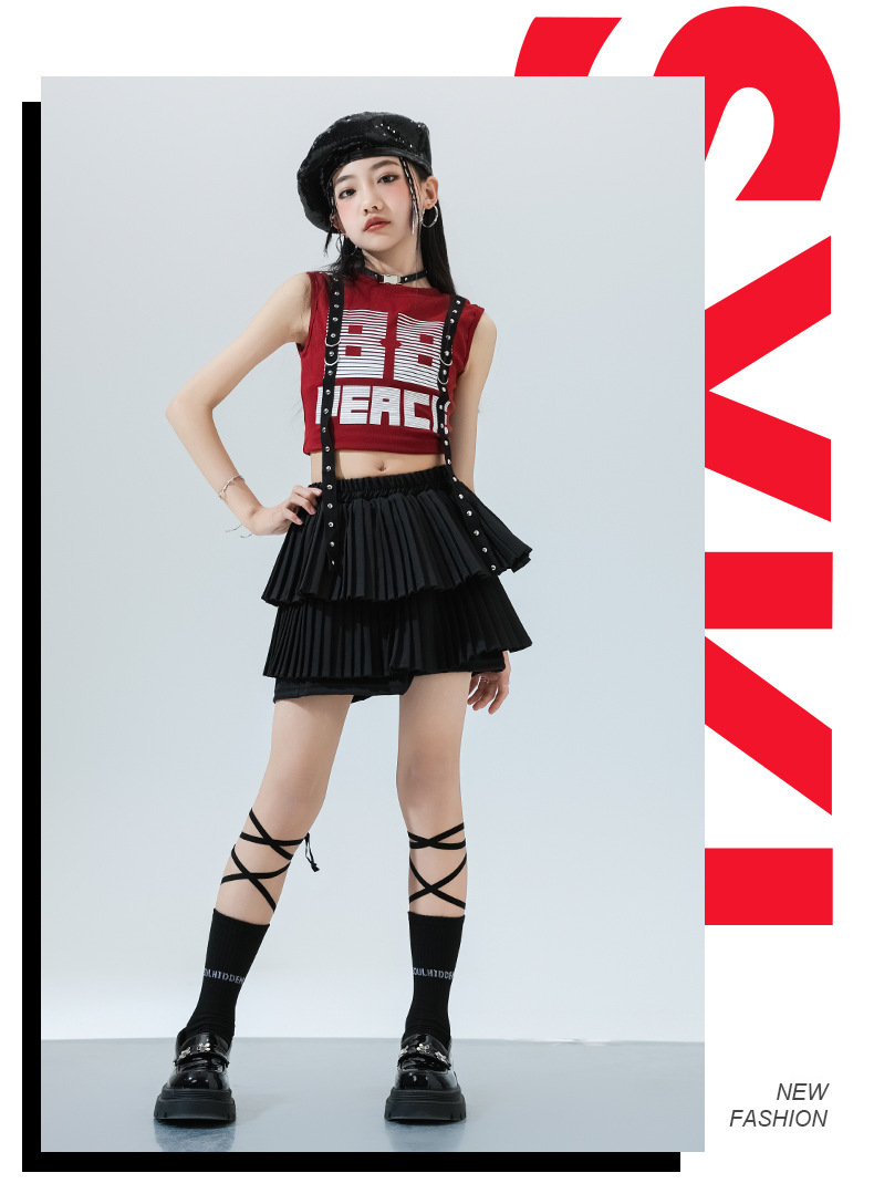 ダンス衣装 キッズ セットアップ K-POP 韓国 ガールズ ヒップホップ