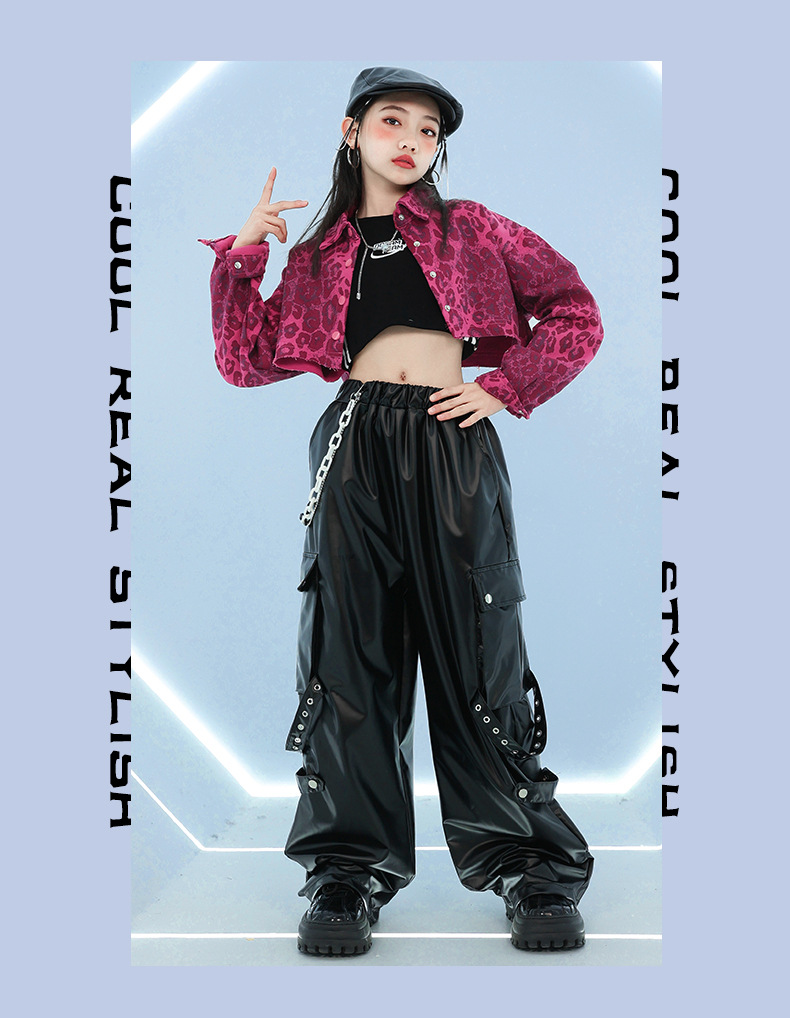 キッズダンス衣装 セットアップ 黒 ピンク ガールズ ヒップホップ 衣装