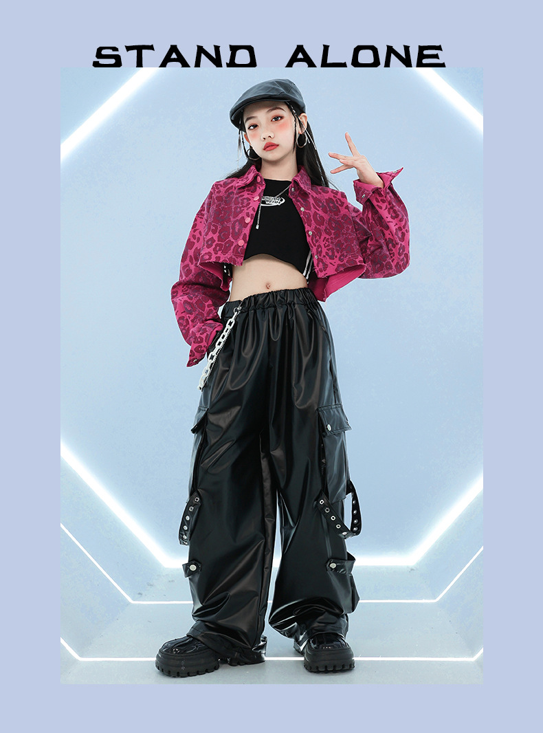キッズダンス衣装 セットアップ 黒 ピンク ガールズ ヒップホップ 衣装