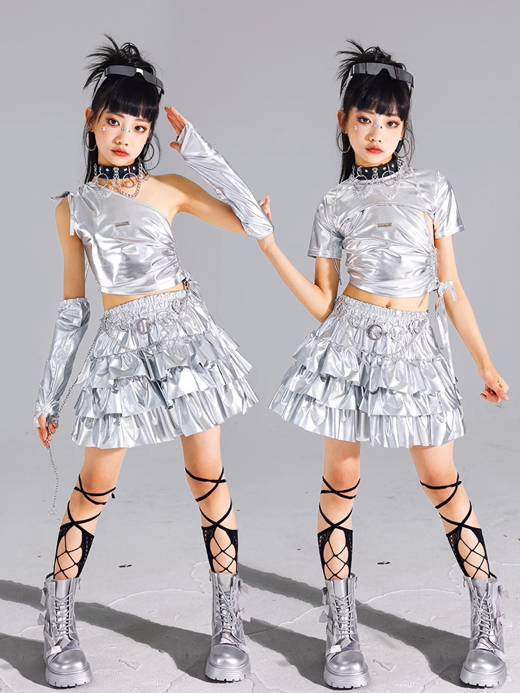キッズダンス衣装 セットアップ ヒップホップ ガールズ へそ出し