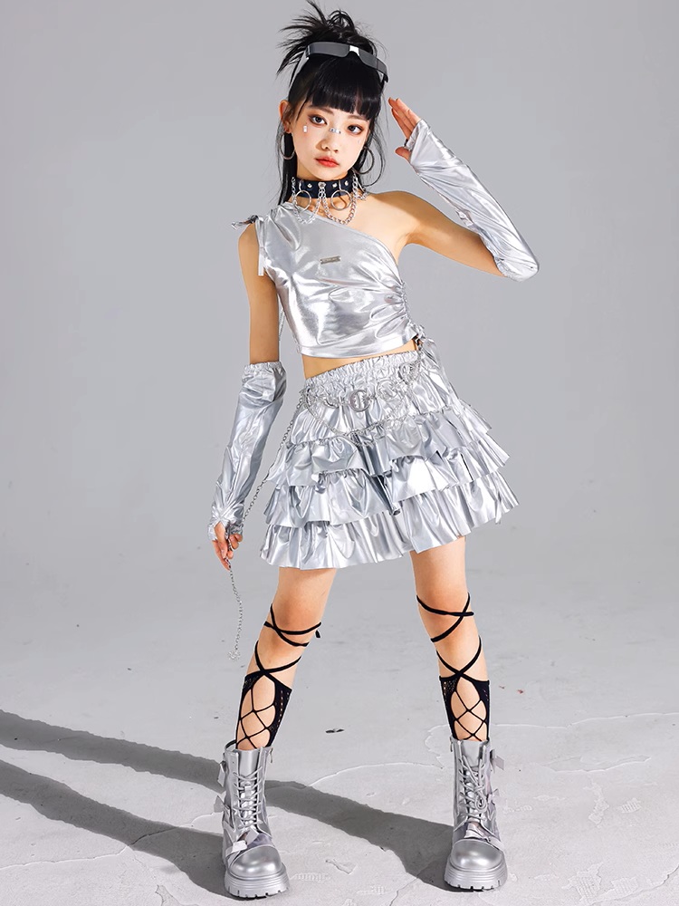 キッズダンス衣装 セットアップ ヒップホップ ガールズ へそ出し
