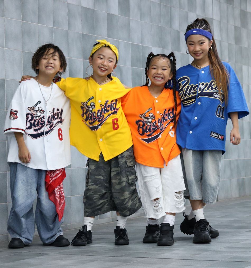 ベースボールシャツ ダンス衣装 キッズ ヒップホップ キッズダンス衣装