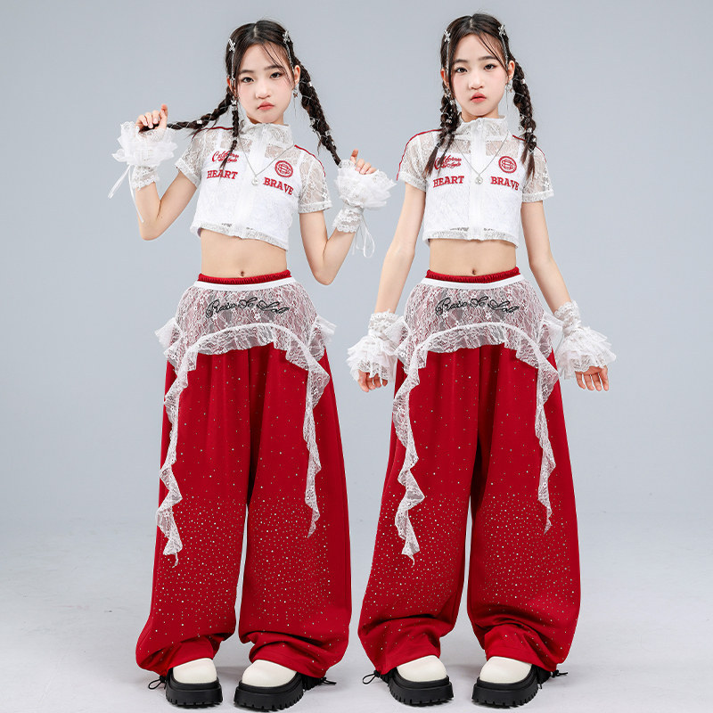 お得 美品 パーティー ダンス衣装 旅行 スカートセットM コスチューム キッズ ダンス衣装 セットアップ ガールズ ヒップホップ かっこいい