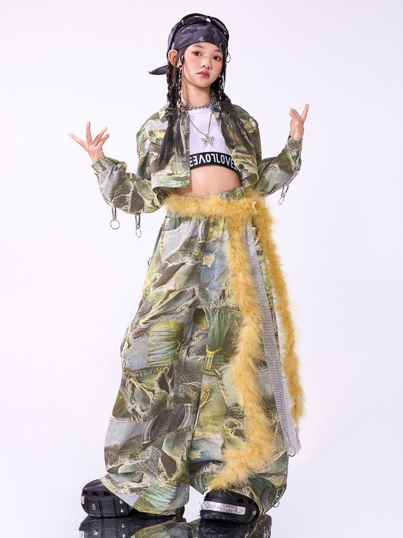 ダンス衣装 キッズ セットアップ ガールズ ヒップホップ 衣装 K-POP