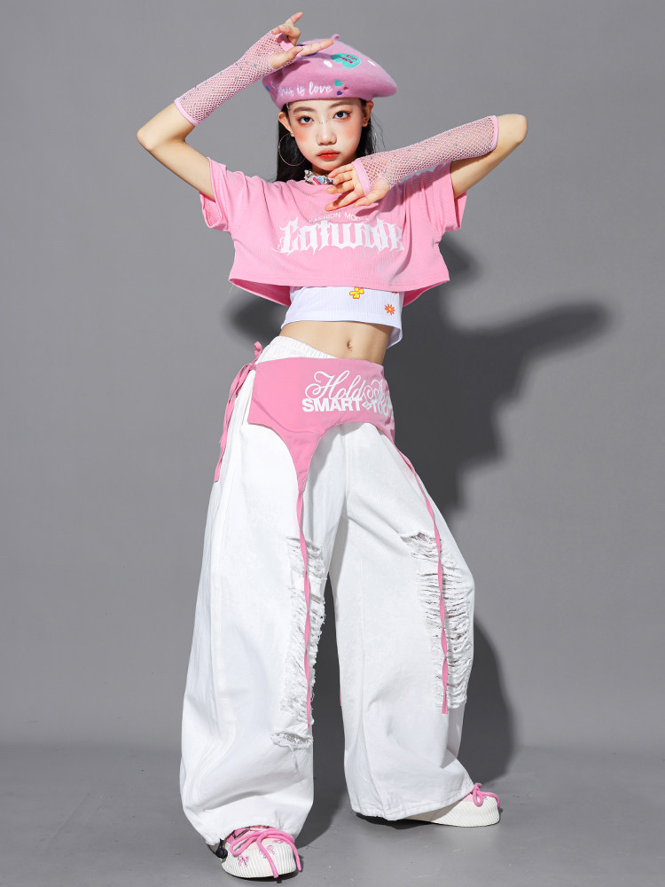 キッズダンス衣装 セットアップ ガールズ ヒップホップ 衣装 K-POP